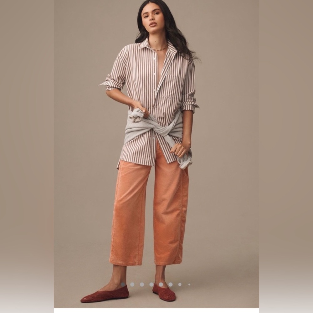 Pilcro Orange Wide-Leg Pants